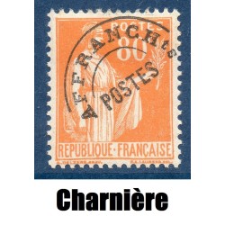 Timbre France Préoblitérés Yvert 75 Type Paix 80c orange neuf * avec charnière