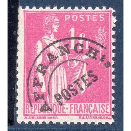 Timbre France Préoblitérés Yvert 76 Type 1f Rose neuf **