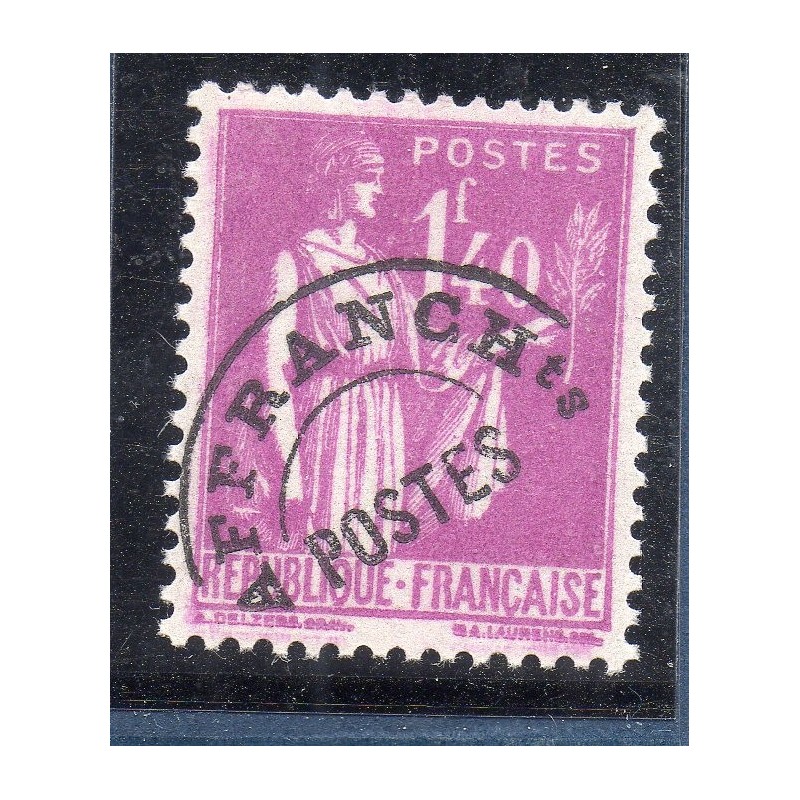 Timbre France Préoblitérés Yvert 77 Type 1.40f Lilas neuf **