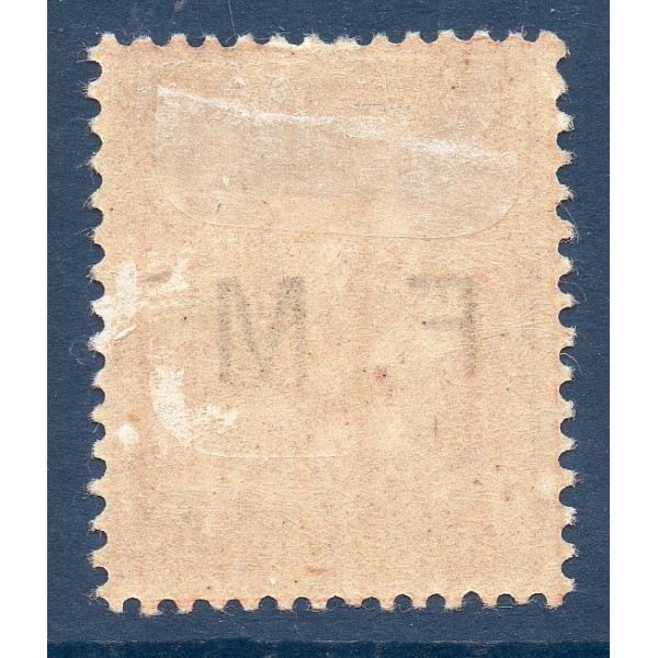 Timbre Franchise Militaire Yvert 2 type mouchon 15c vermillon neuf * avec charnière