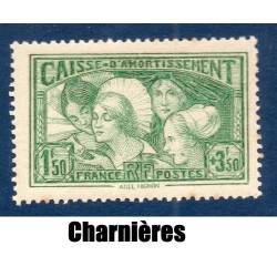 Timbre France Yvert No 269 Coiffes des provinces neuf * avec charnière