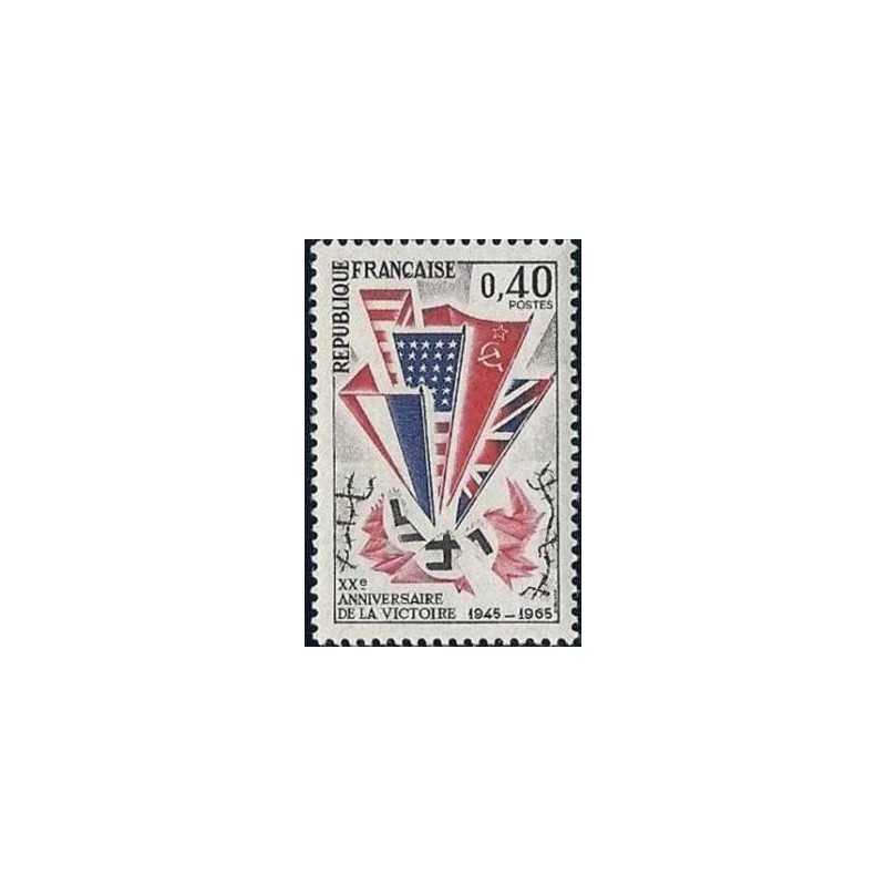 Timbre France Yvert No 1450 20e anniversaire de la victoire