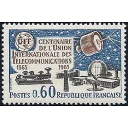 Timbre France Yvert No 1451 Union Internationale des télécommunications
