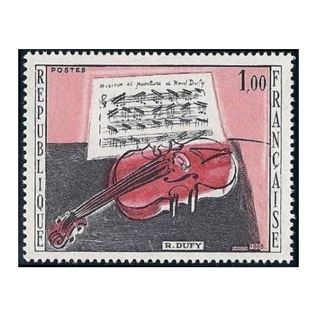 Timbre France Yvert No 1459 Raoul Dufy, le violon rouge