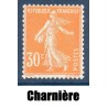 Timbre France Yvert No 141 semeuse fond plein 30c Orange neuf * avec trace de charnière