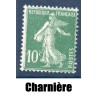 Timbre France Yvert No 159 Type semeuse fond plein verte neuf * avec trace de charnière
