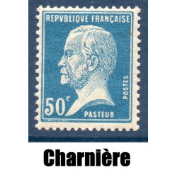 Timbre France Yvert No 176 Pasteur 50ct bleu neuf * avec trace de charnière