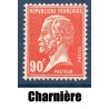 Timbre France Yvert No 178 Pasteur 90ct rouge neuf * avec trace de charnière