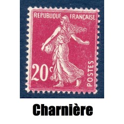 Timbre France Yvert No 190 Semeuse fond plein lilas rose neuf * avec trace de charnière