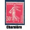 Timbre France Yvert No 191 Semeuse fond plein 30ct rose neuf * avec trace de charnière