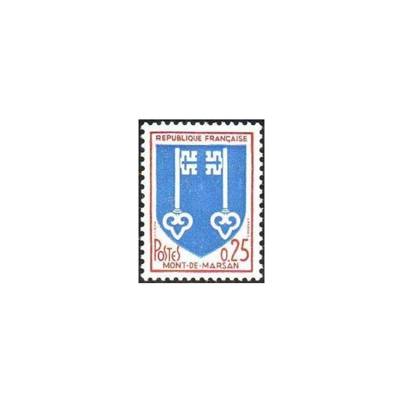 Timbre France Yvert No 1469 Blason de Mont de Marsan