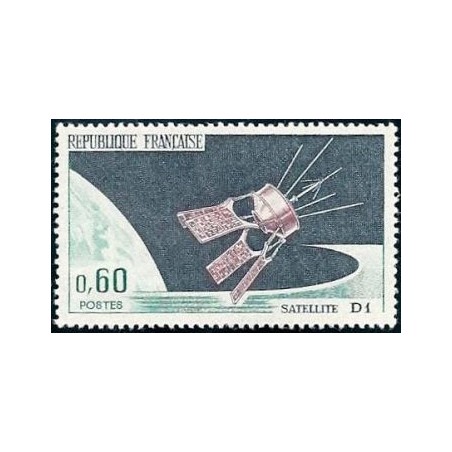 Timbre France Yvert No 1476 Lancement du satellite D1 à Hammaguir