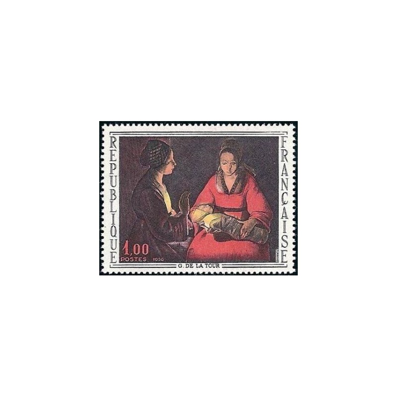 Timbre France Yvert No 1479 Georges de la Tour, le Nouveau-Né