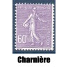 Timbre France Yvert No 200 Semeuse lignée 60ct Lilas neuf * avec trace de charnière