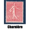Timbre France Yvert No 201 Semeuse lignée 65ct Rose neuf *avec trace de charnière