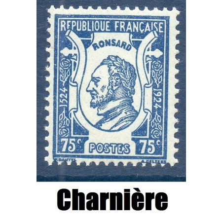 Timbre France Yvert No 209 Pierre de Ronsard neuf * avec trace de charnière