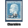 Timbre France Yvert No 219 Pasteur surchargé Bleu neuf * avec trace de charnière
