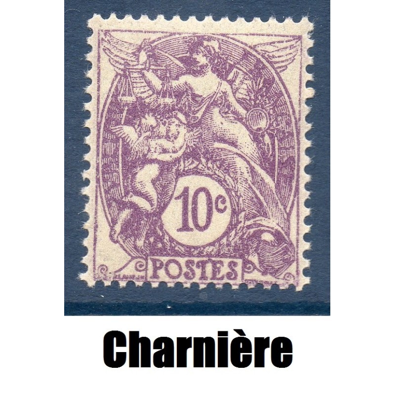 Timbre France Yvert No 233 type blanc neuf * avec trace de charnière