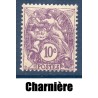 Timbre France Yvert No 233 type blanc neuf * avec trace de charnière