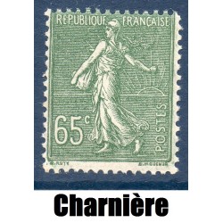 Timbre France Yvert No 234 type Semeuse lignée olive neuf * avec trace de charnière