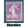 Timbre France Yvert No 236 type Semeuse Fond plein Violet neuf * avec trace de charnière