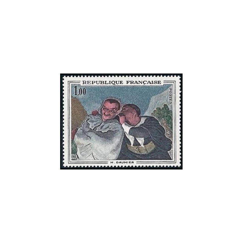 Timbre France Yvert No 1494 Daumier, Crispin et Scapin