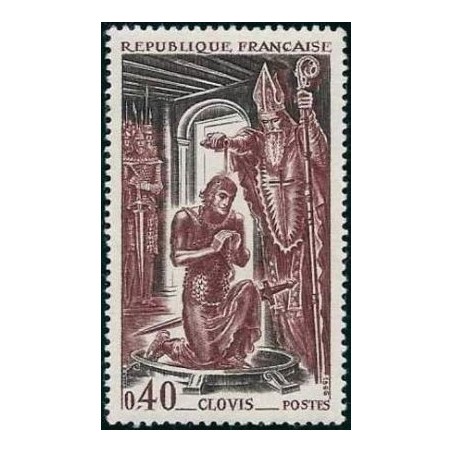 Timbre France Yvert No 1496 Clovis