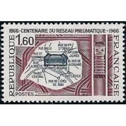 Timbre France Yvert No 1498 La poste pneumatique, le centenaire