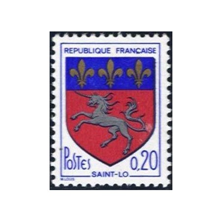 Timbre France Yvert No 1510 Blason de Saint-Lo