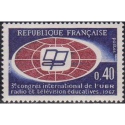 Timbre France Yvert No 1515 Paris, 3e congrès de l'Union Européenne de Radiodiffusion
