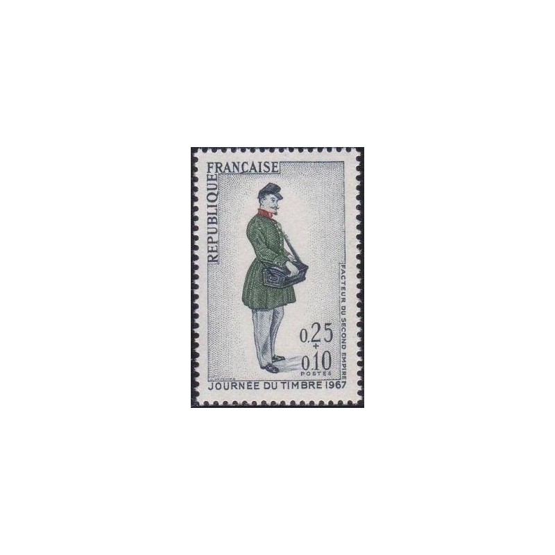 Timbre France Yvert No 1516 Journée du timbre, Facteur du Second Empire
