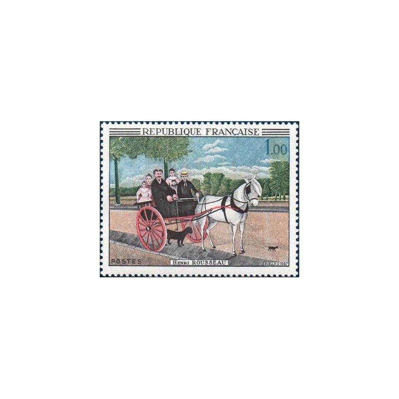 Timbre France Yvert No 1517 Douanier Henri Rousseau, la cariole du pére Juniet