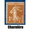 Timbre France Yvert No 277B Semeuse Fond plein bistre brun neuf * avec trace de charnière