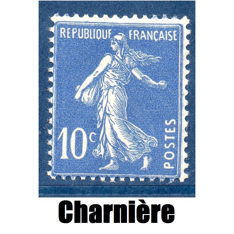 Timbre France Yvert No 279 Semeuse fond plein Outremer neuf * avec trace de charnière