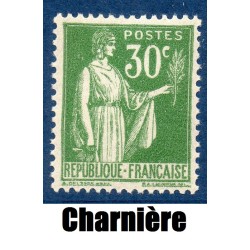 Timbre France Yvert No 280 Type paix vert neuf * avec trace de charnière