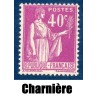 Timbre France Yvert No 281 Type paix lilas neuf * avec trace de charnière