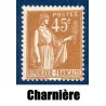 Timbre France Yvert No 282 Type paix bistre neuf * avec trace de charnière