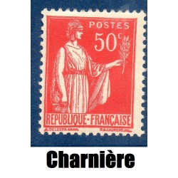 Timbre France Yvert No 283 Type paix Rose rouge neuf * avec trace de charnière