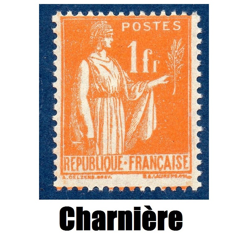 Timbre France Yvert No 286 Type paix Orange neuf * avec trace de charnière