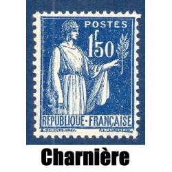 Timbre France Yvert No 288 Type paix Bleu neuf * avec trace de charnière