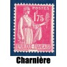 Timbre France Yvert No 289 Type paix Rose lilas neuf * avec trace de charnière