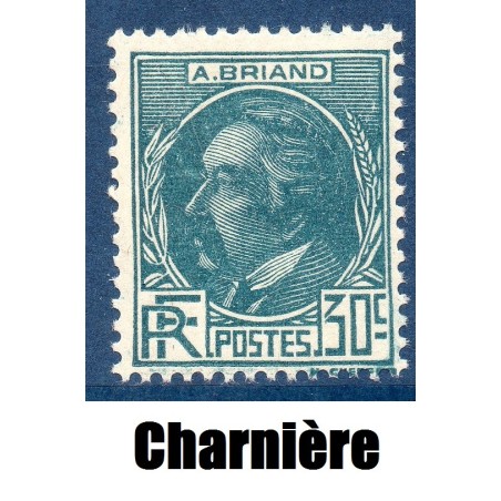 Timbre France Yvert No 291 Aristide Briand neuf * avec trace de charnière