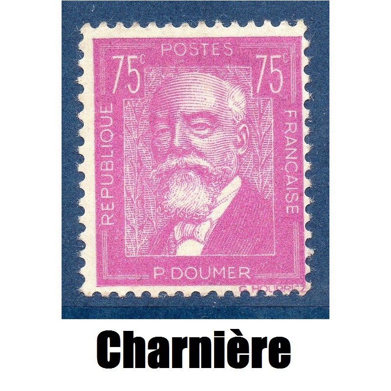 Timbre France Yvert No 292 Paul Doumer neuf * avec trace de charnière