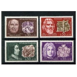 Timbre Yvert No 1550-1553 France, série personnages célébres