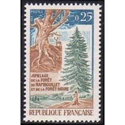 Timbre France Yvert No 1561 Jumelage de la foret  de Rambouillet et de la foret noire