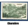 Timbre France Yvert No 358 Col de l'Iseran * avec trace de charnière