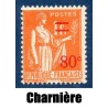 Timbre France Yvert No 359 Type paix surchargé * avec trace de charnière