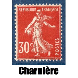 Timbre France Yvert No 360 Type Semeuse fond plein * avec trace de charnière