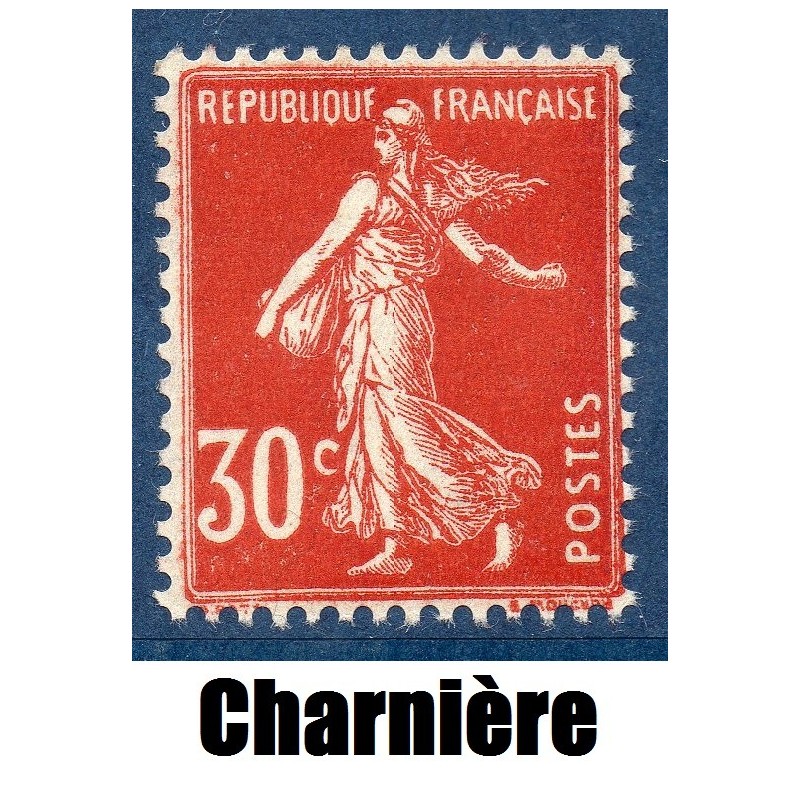 Timbre France Yvert No 360 Type Semeuse fond plein * avec trace de charnière