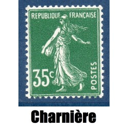 Timbre France Yvert No 361 Type Semeuse fond plein * avec trace de charnière